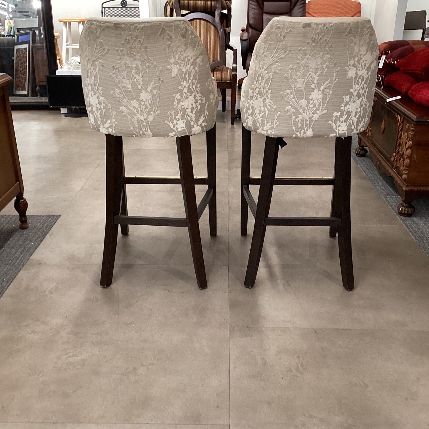 Pair Of White Barstools