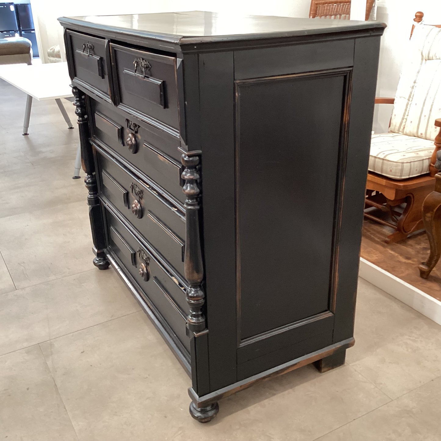 Rustic Black Dresser