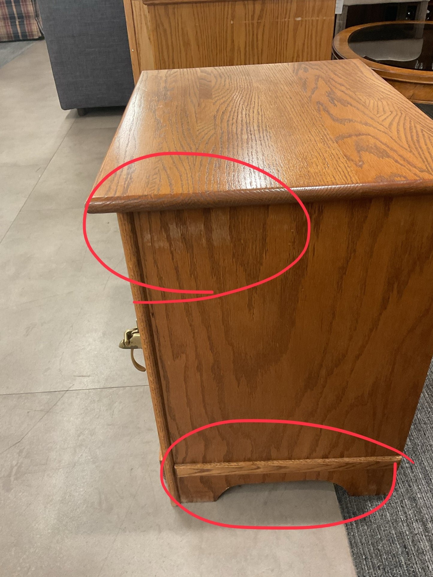 White Clad End Table