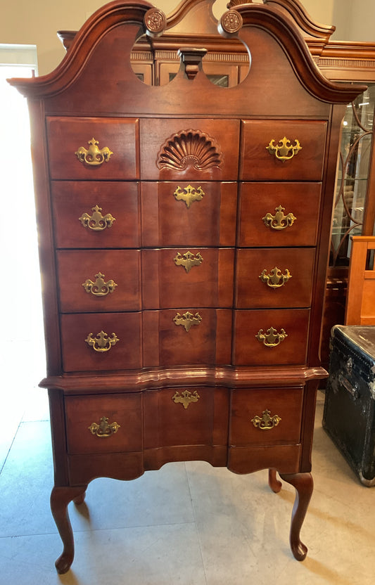 Queen Anne Cherry Highboy Chest