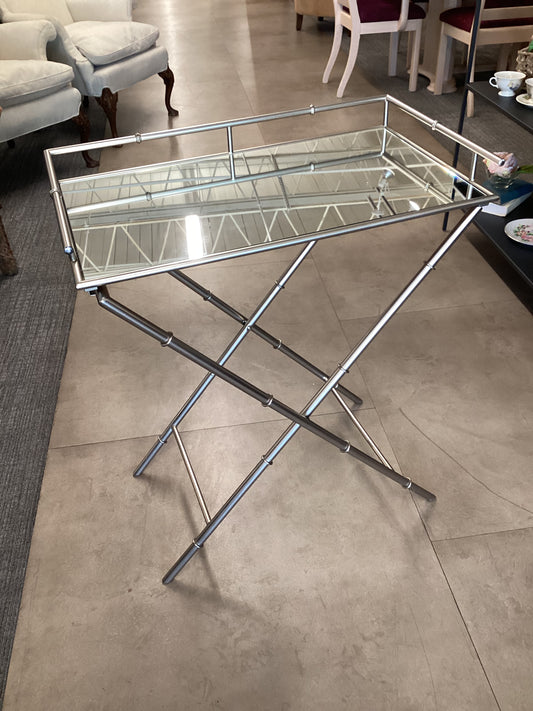 Mirrored Hex Side Table