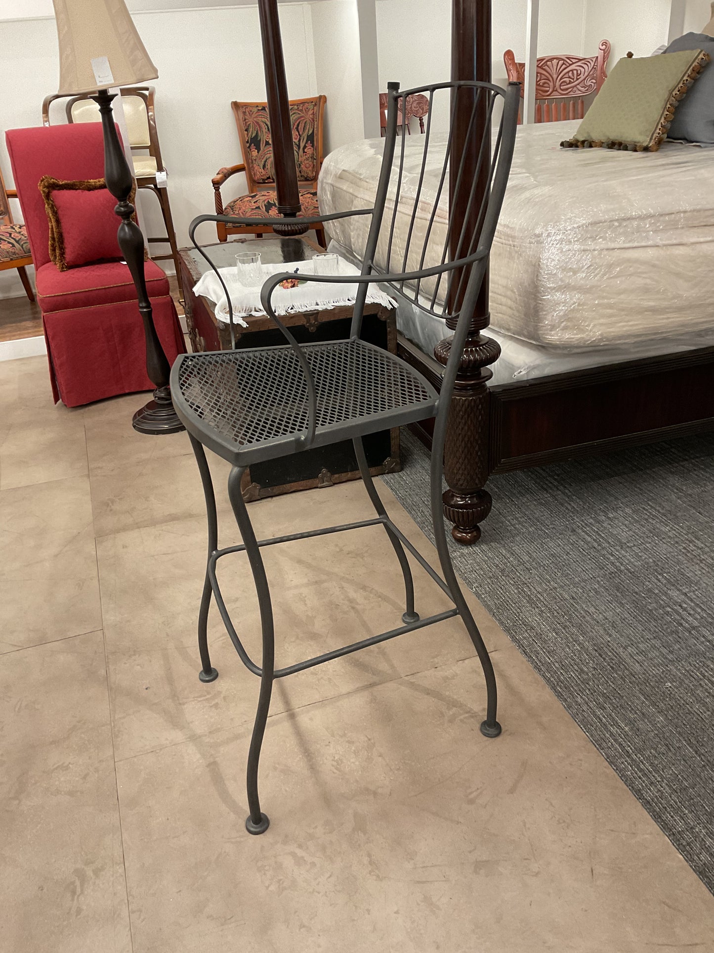 Wrought Iron Barstool