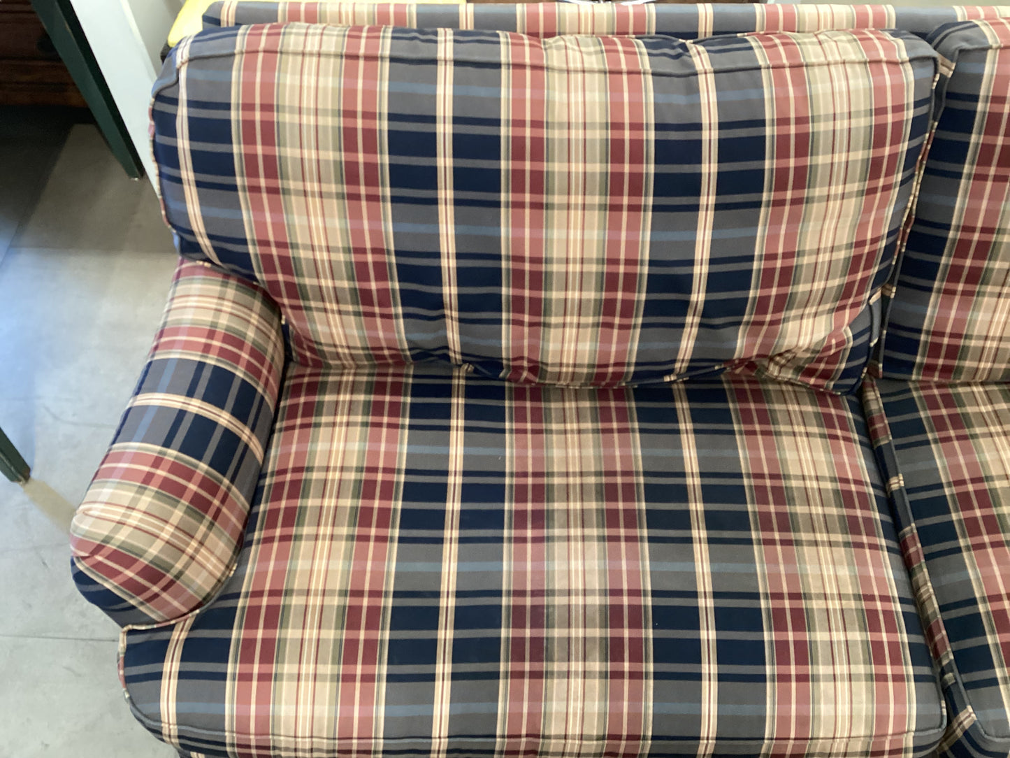 Plaid Couch With Pillows