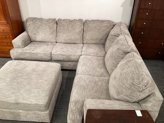 Grey Sofa Sectional w/ Ottoman