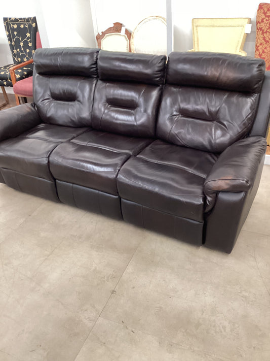 Double Leather Recliner.