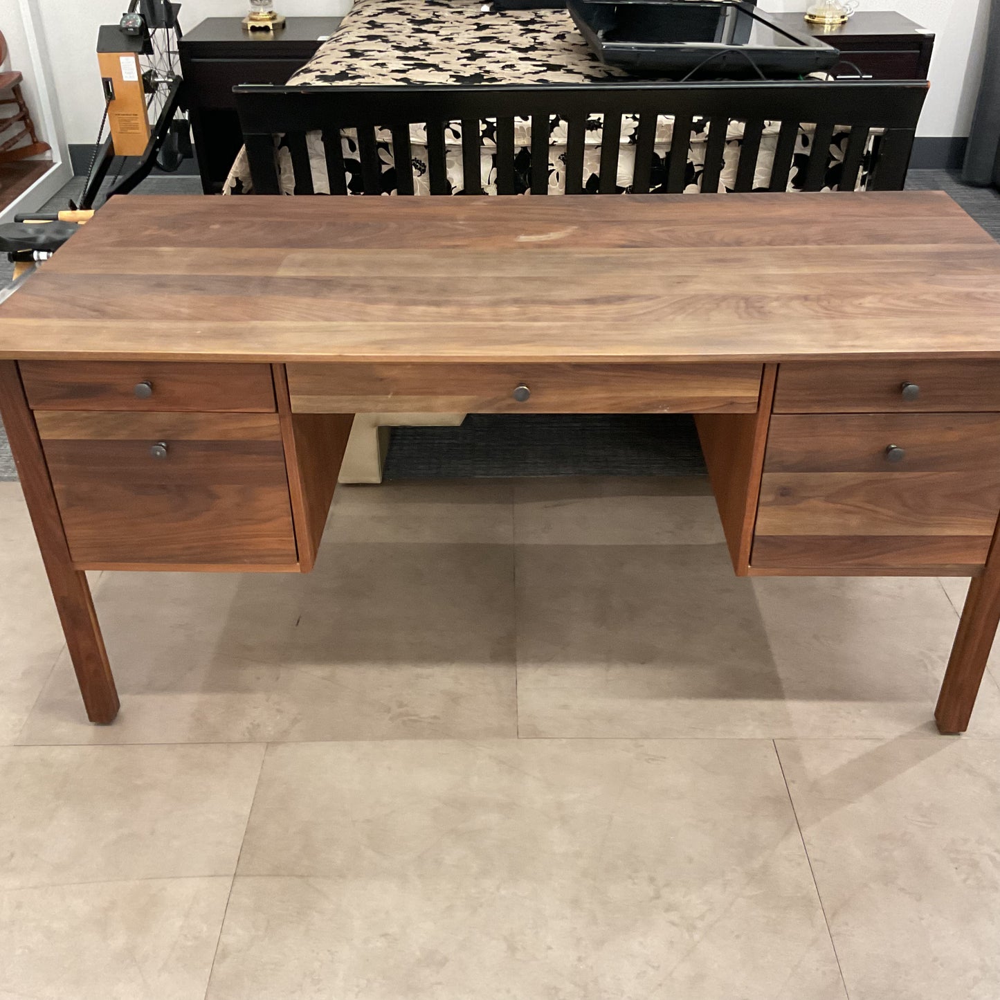 Crate&Barrel Ainsworth Walnut Executive Desk