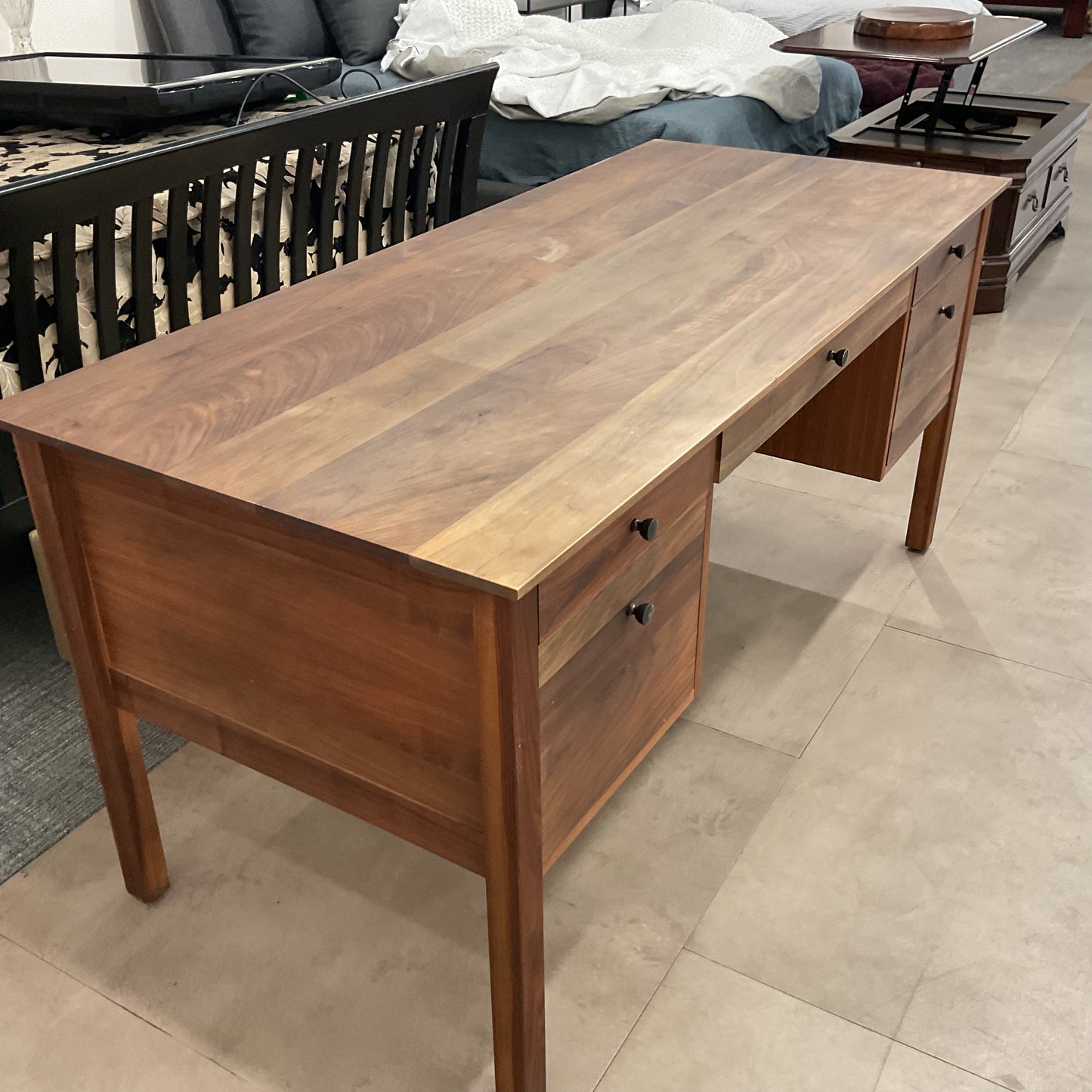 Crate&Barrel Ainsworth Walnut Executive Desk