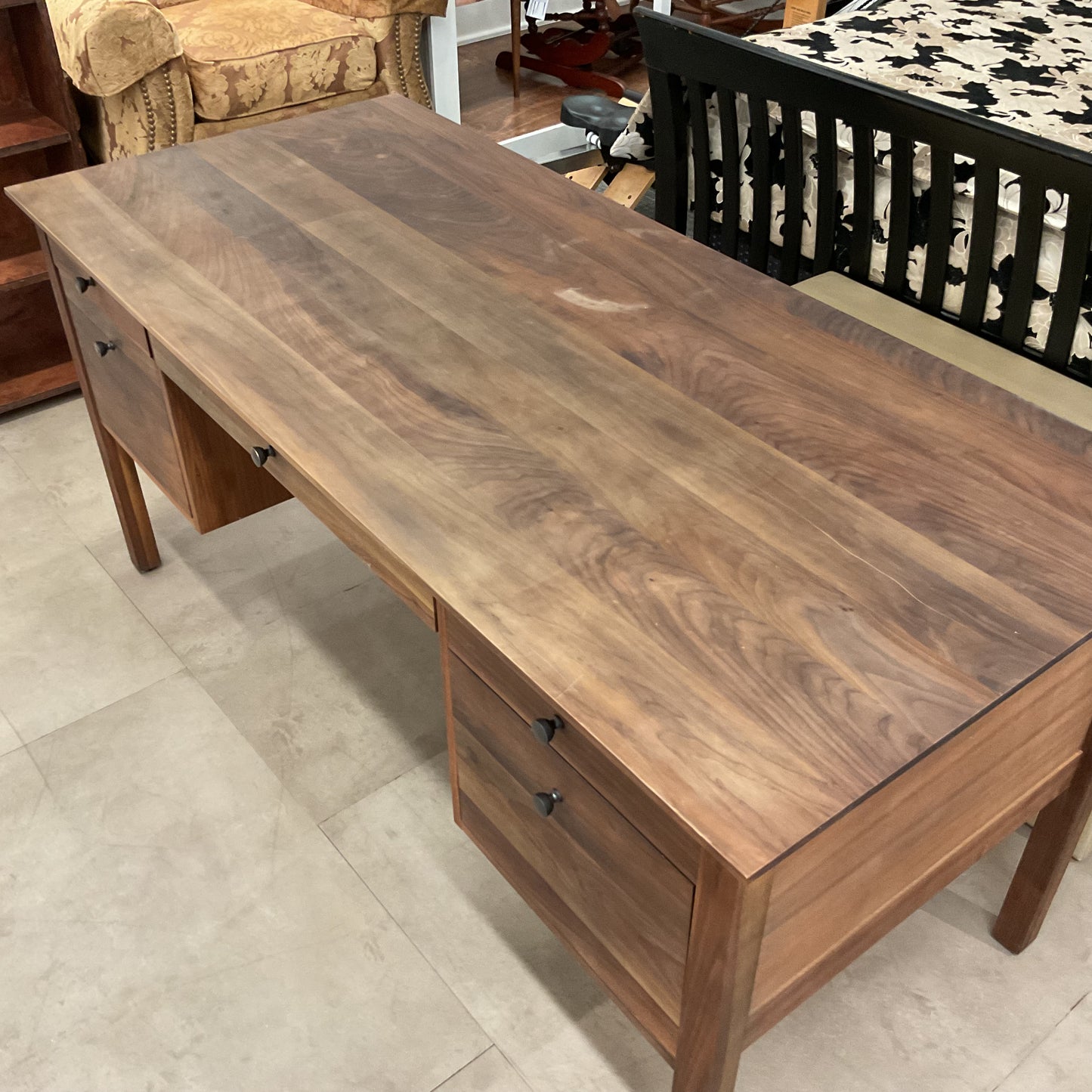 Crate&Barrel Ainsworth Walnut Executive Desk