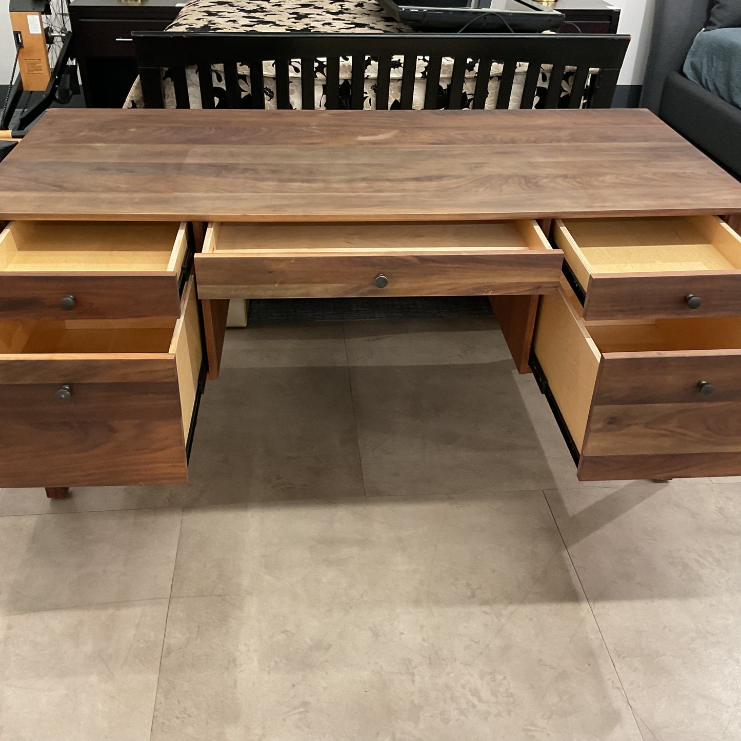 Crate&Barrel Ainsworth Walnut Executive Desk