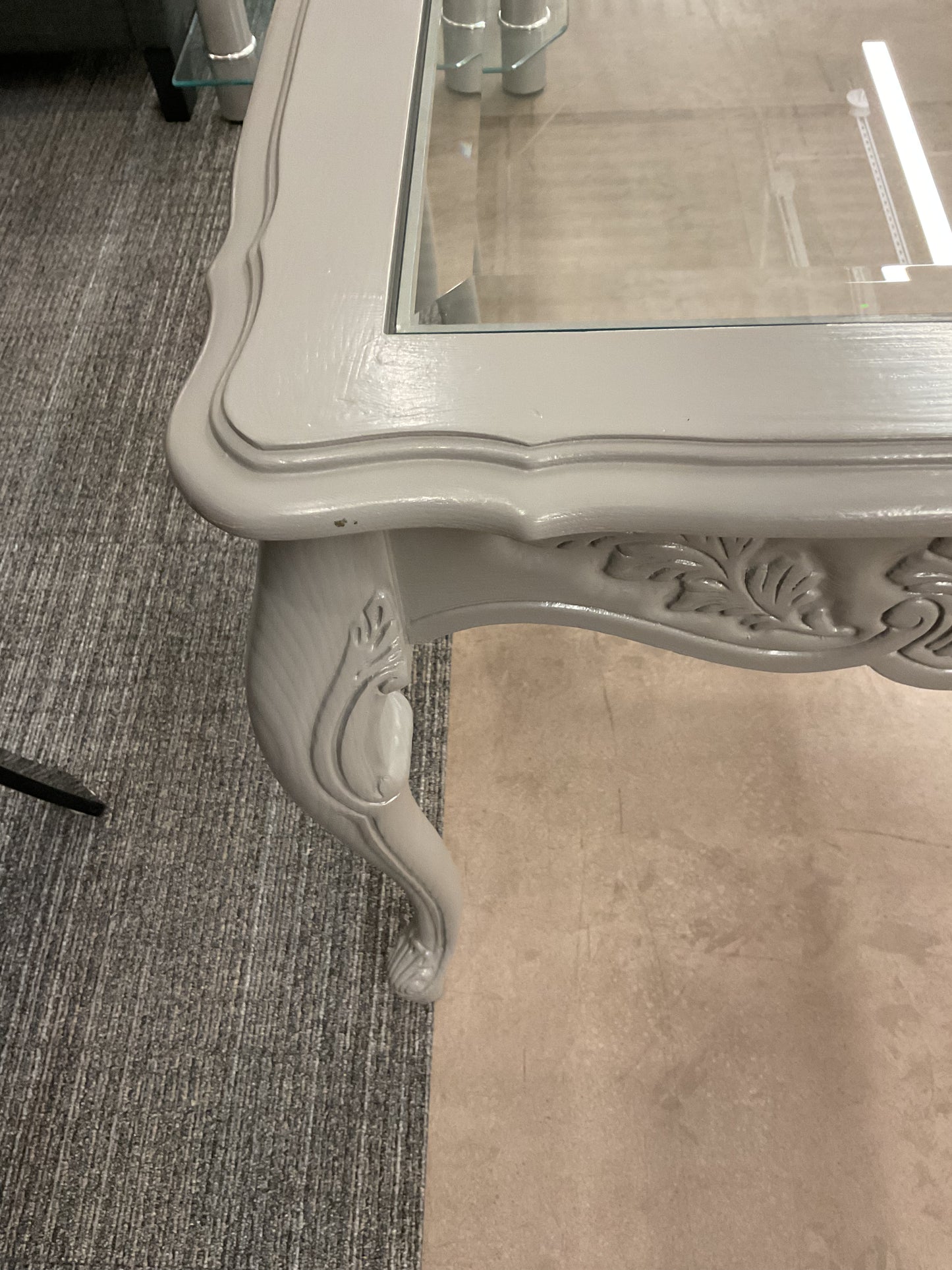 Refinished Grey End Table