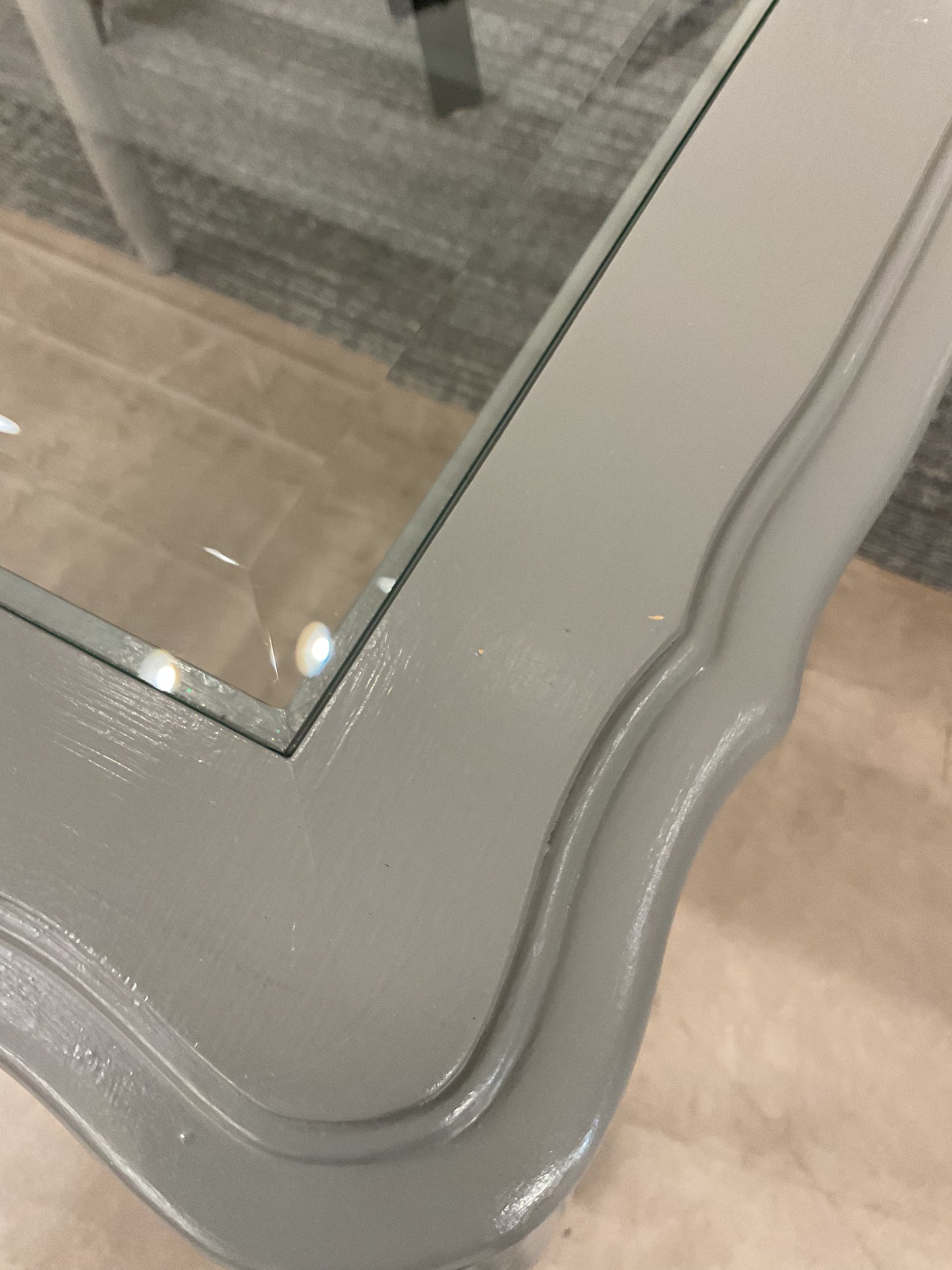 Refinished Grey End Table