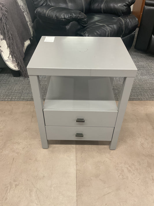 Tiny Gray End Table