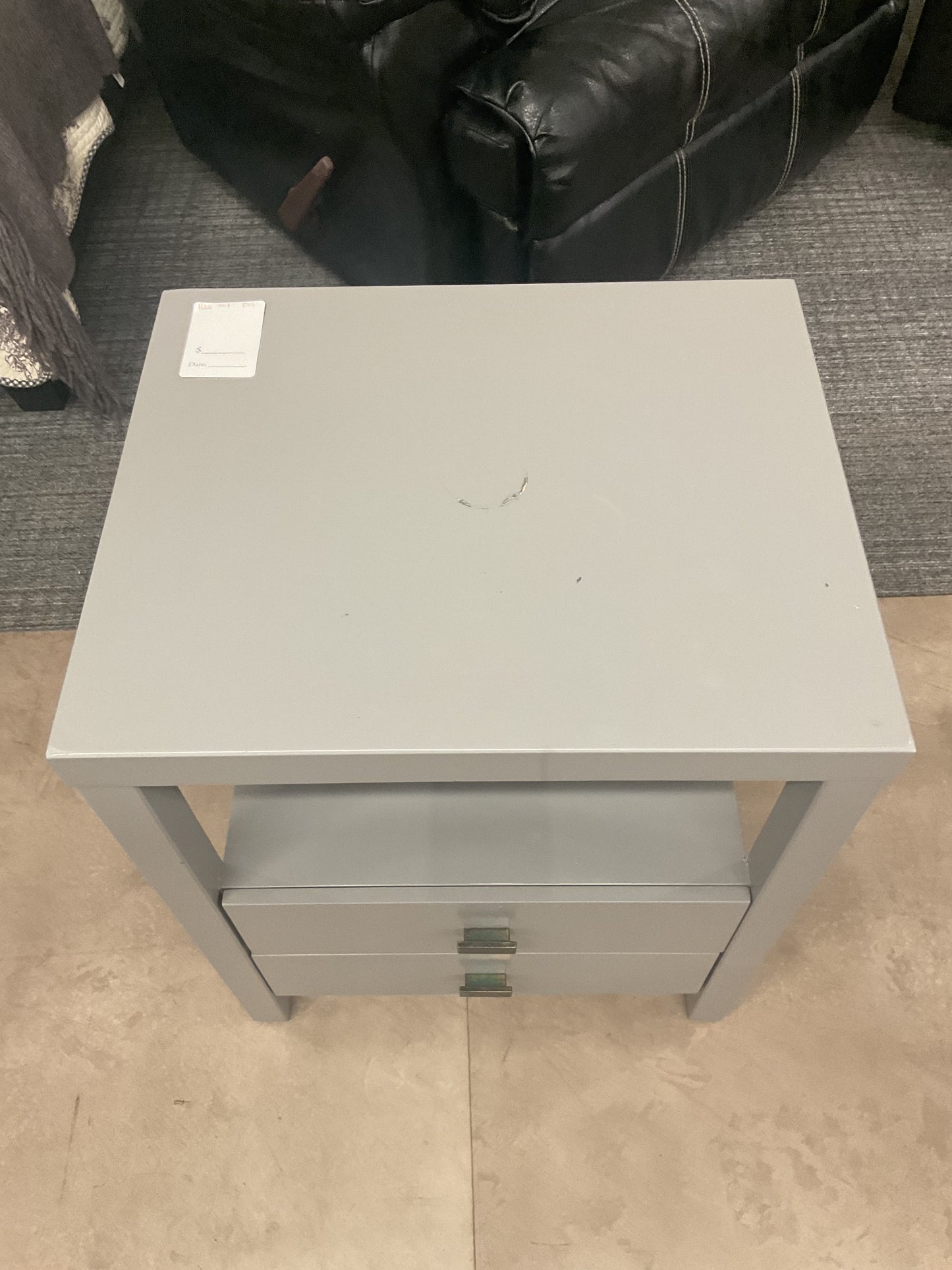 Tiny Gray End Table