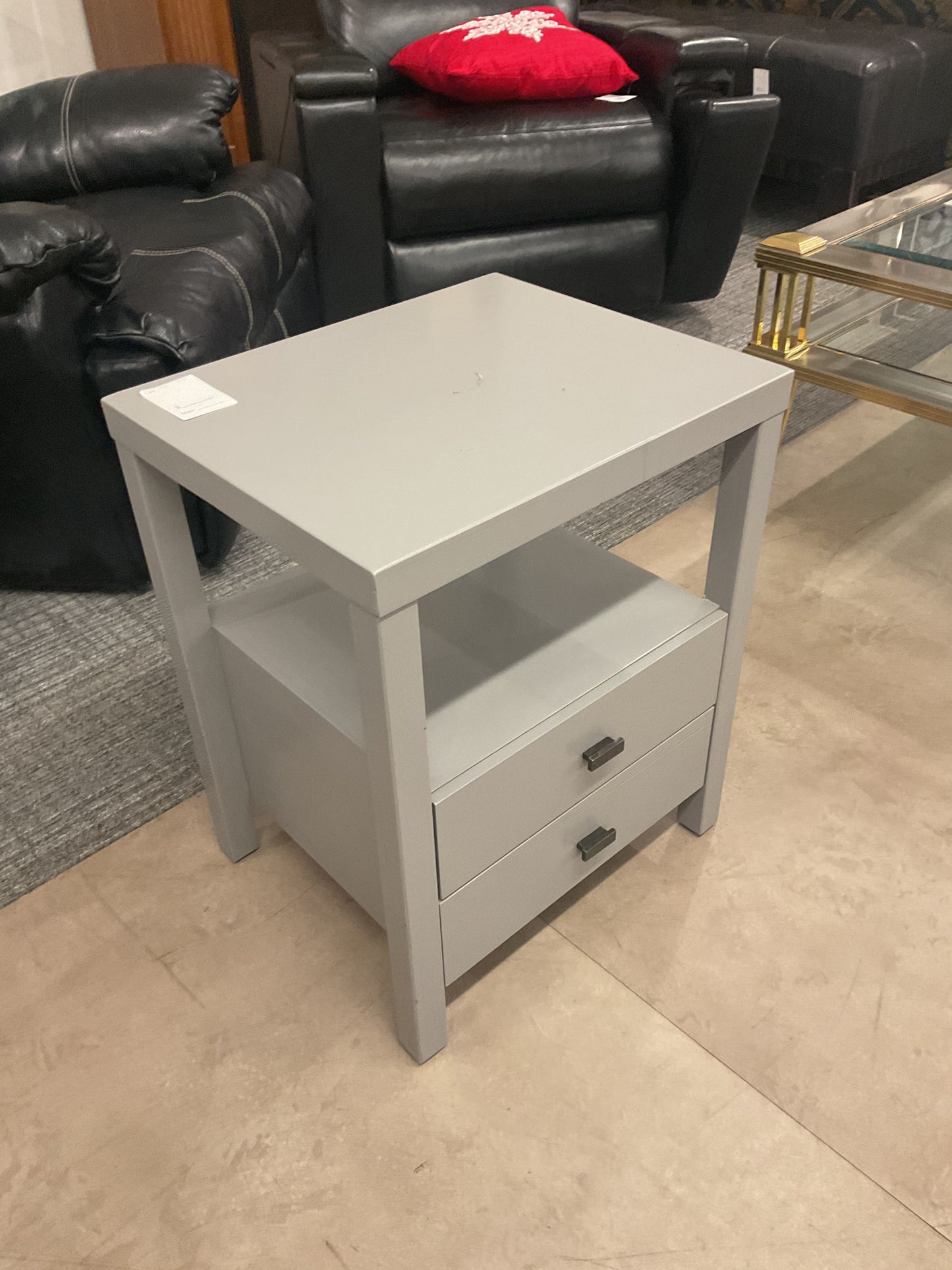 Tiny Gray End Table