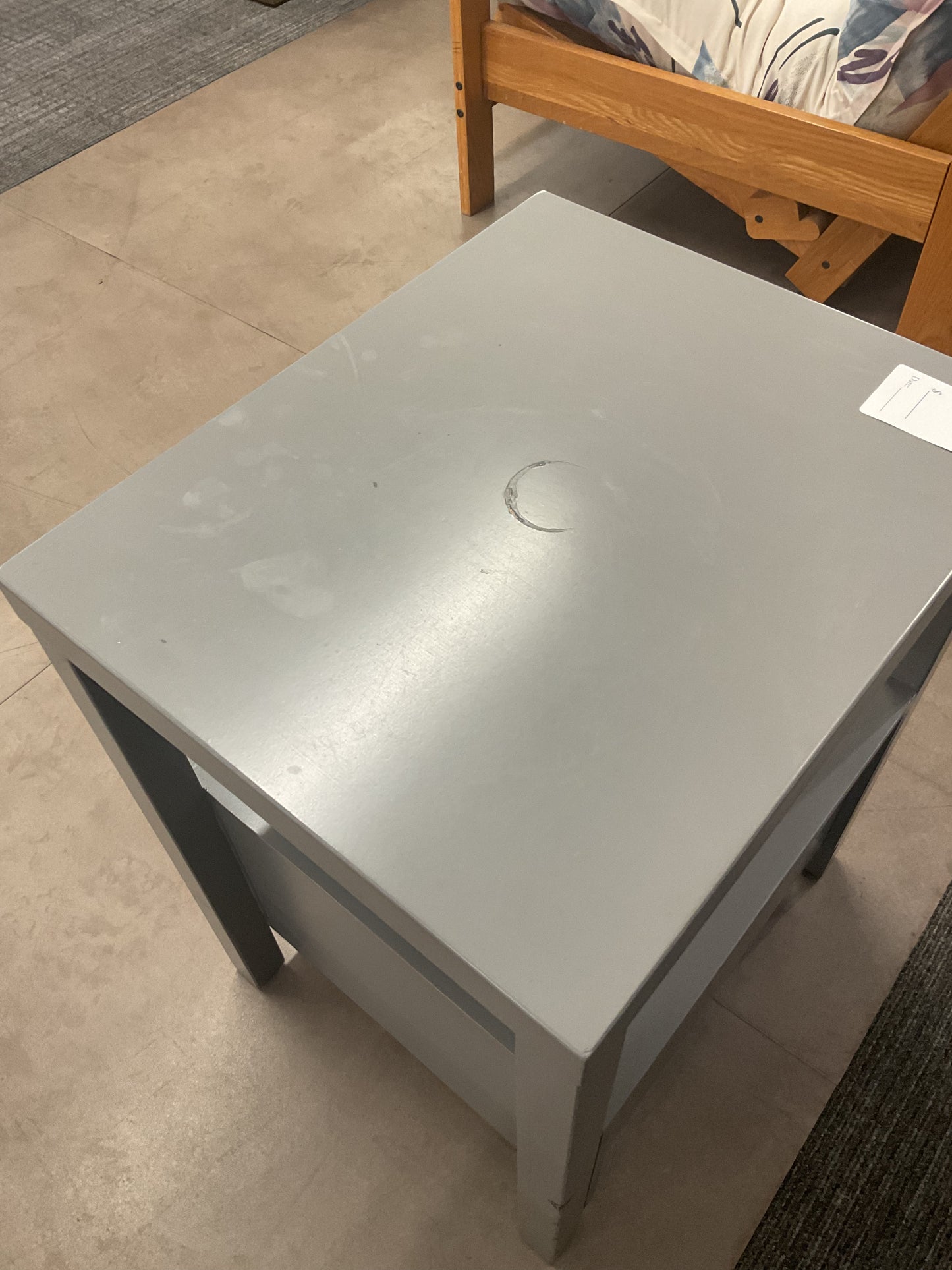 Tiny Gray End Table