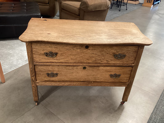 2 Drawer Rustic dresser on Wheels
