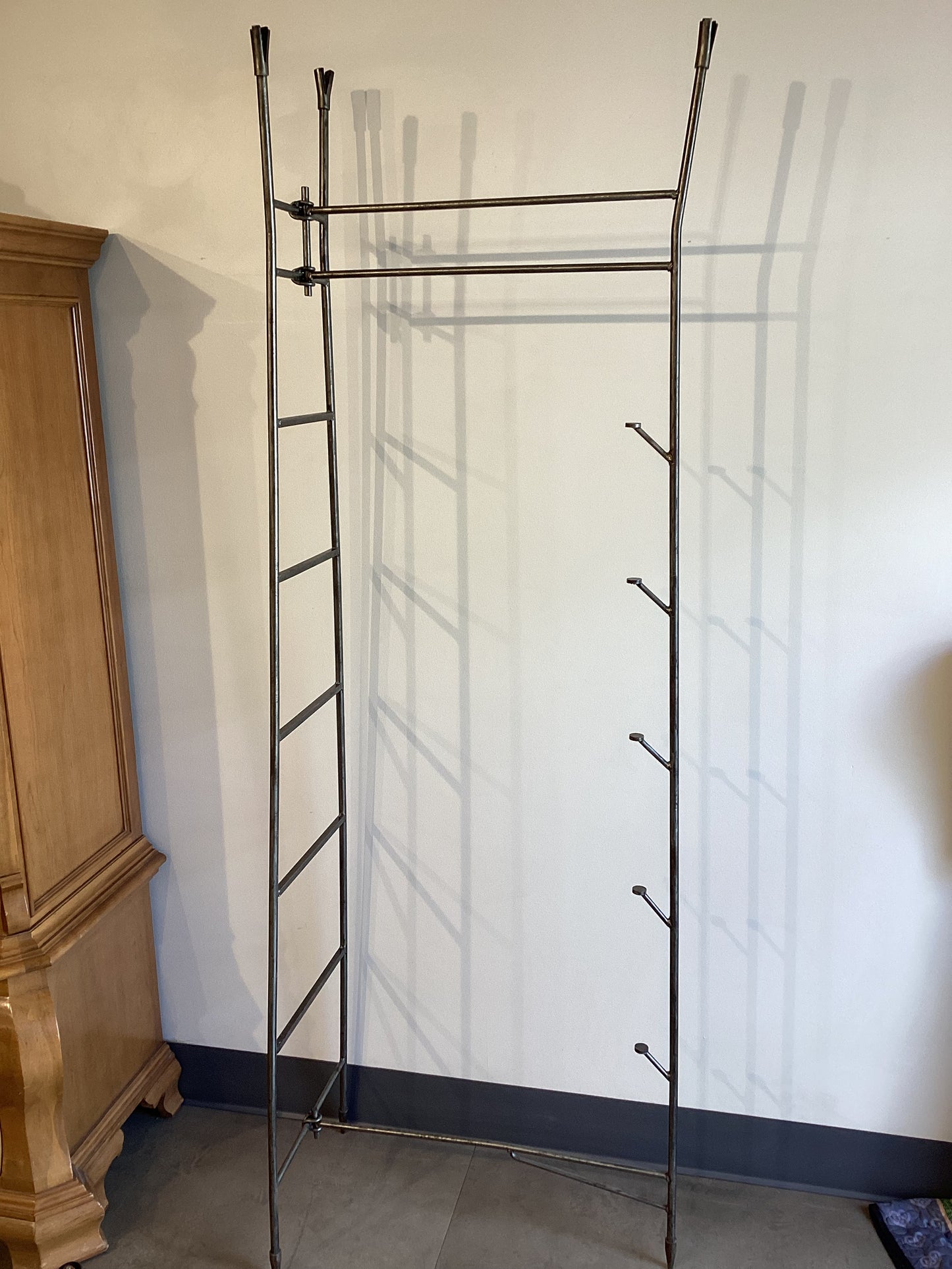 Tall Frosted Glass 4 Tier Shelf