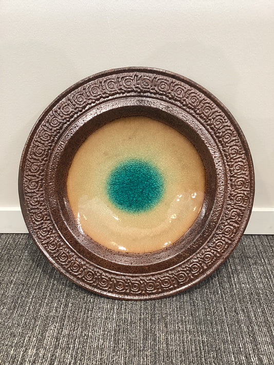 Crushed Crackled Glass Ceramic Platter