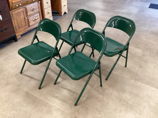 Set of 4 Forest Green Chairs