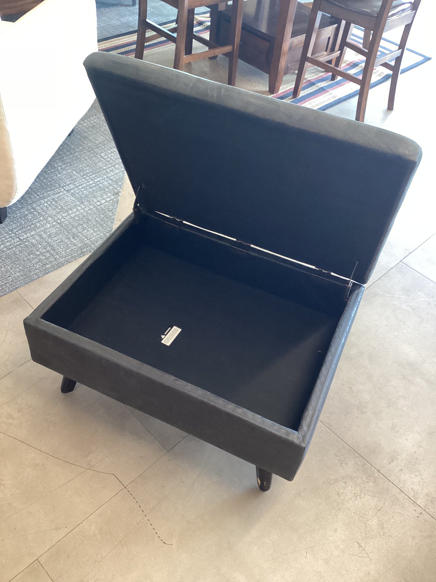 Charcoal Storage Ottoman