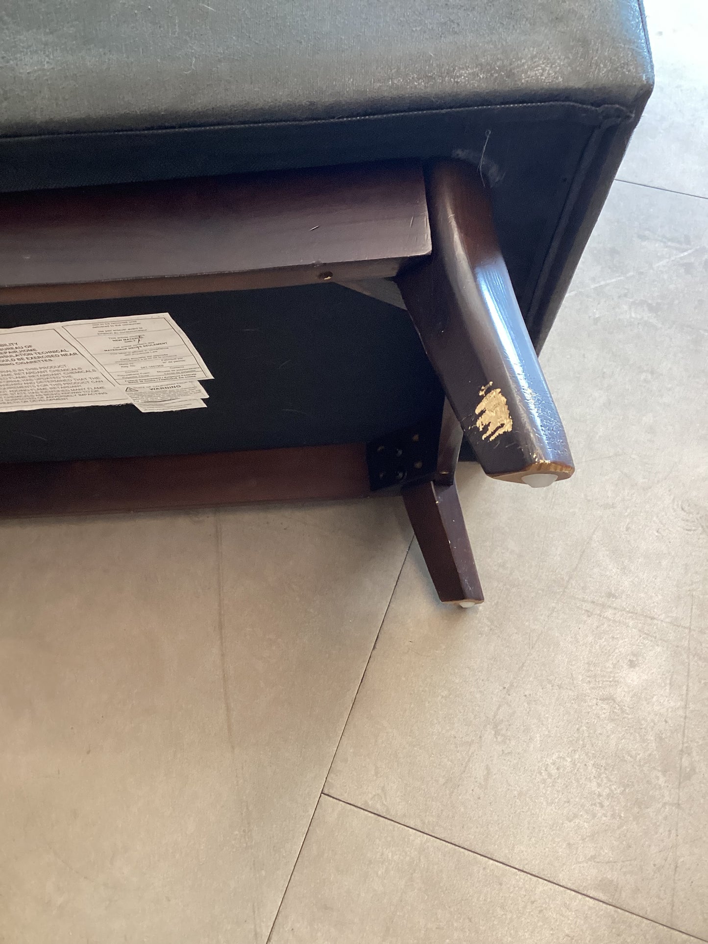 Charcoal Storage Ottoman