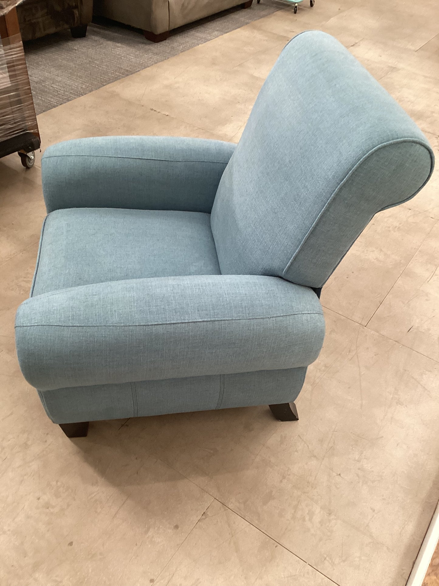 Sky Blue Reclining Arm Chair