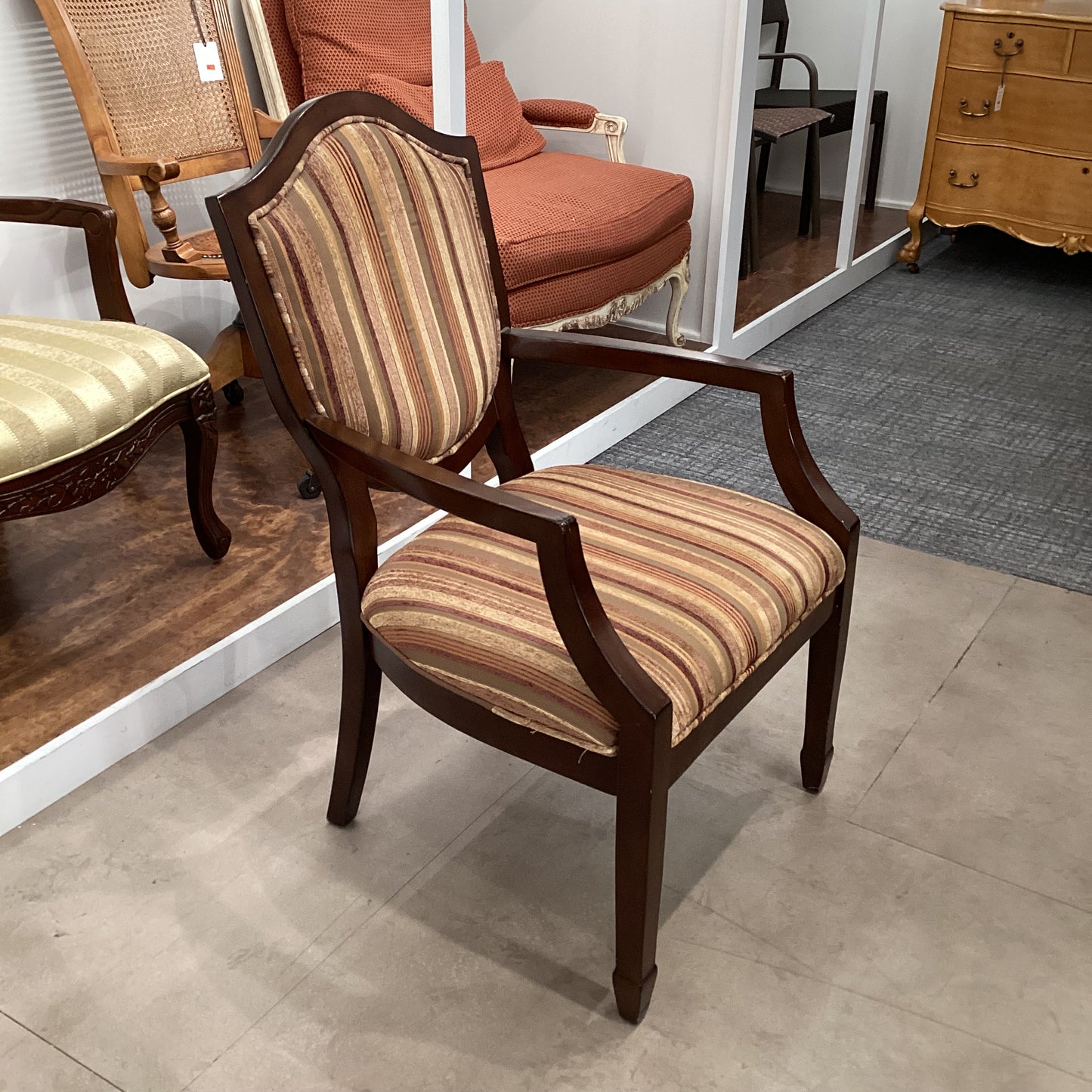 Traditional Walnut Arm Chair