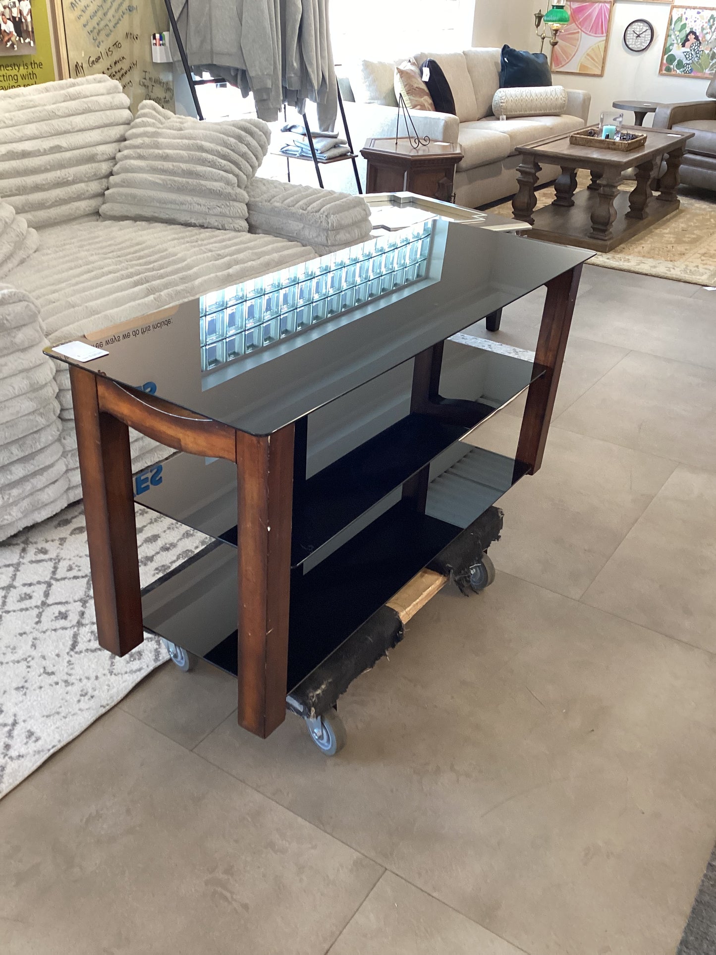 Glass Top Console