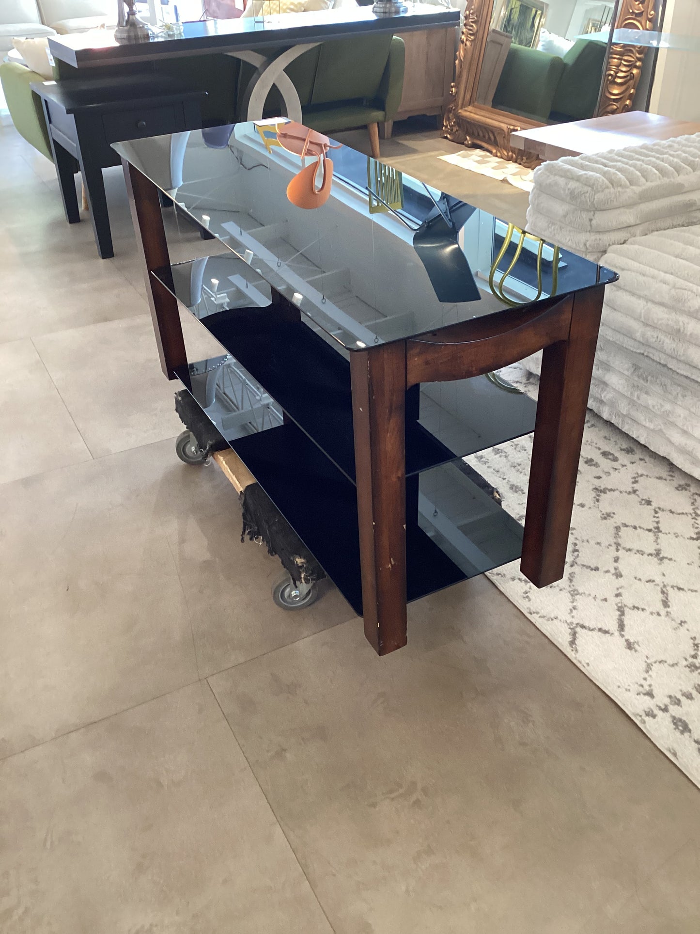 Glass Top Console