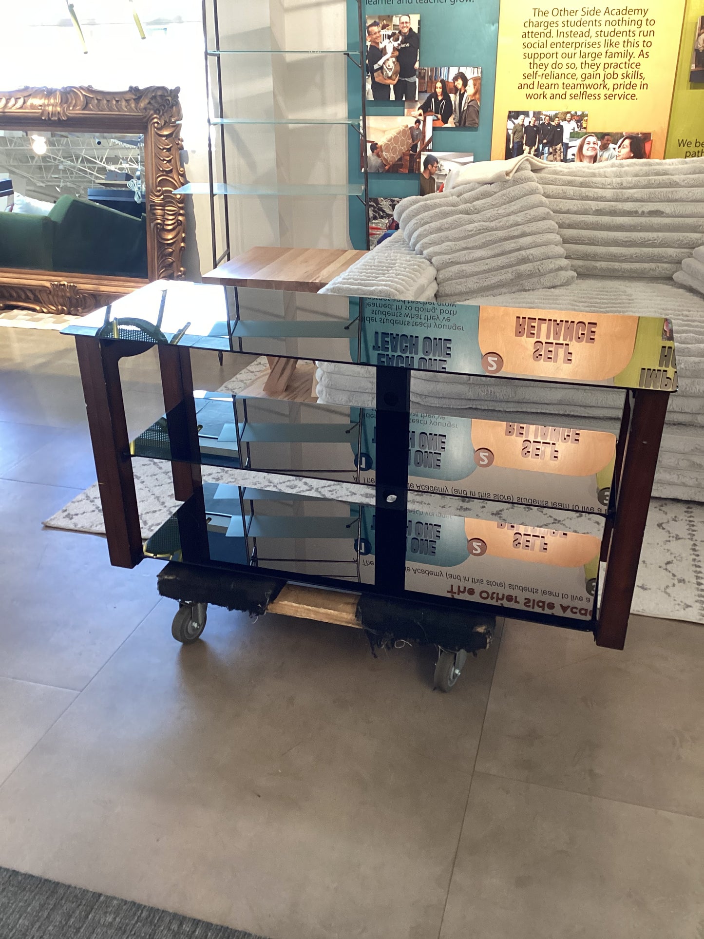 Glass Top Console