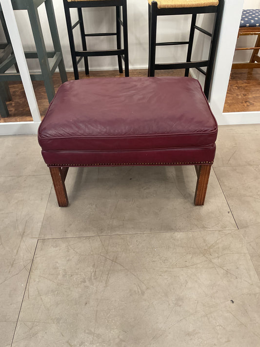 Burgundy Ottoman
