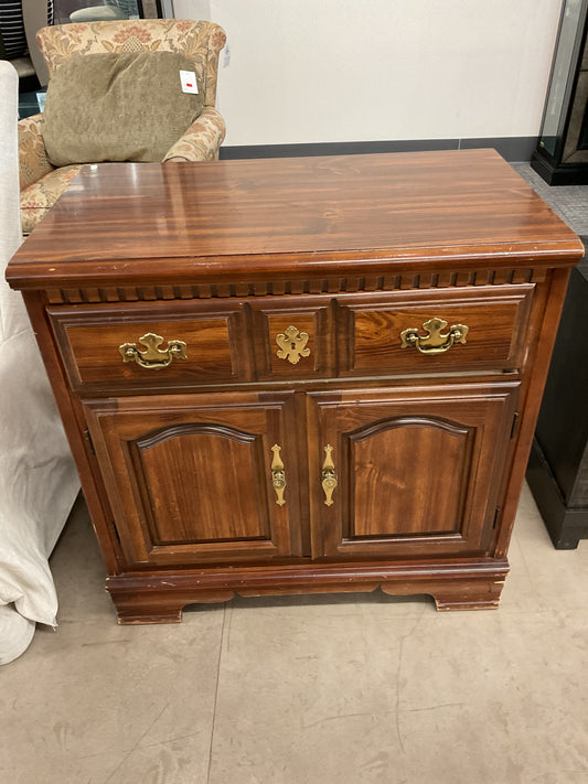 Golden Handle Wood Chest