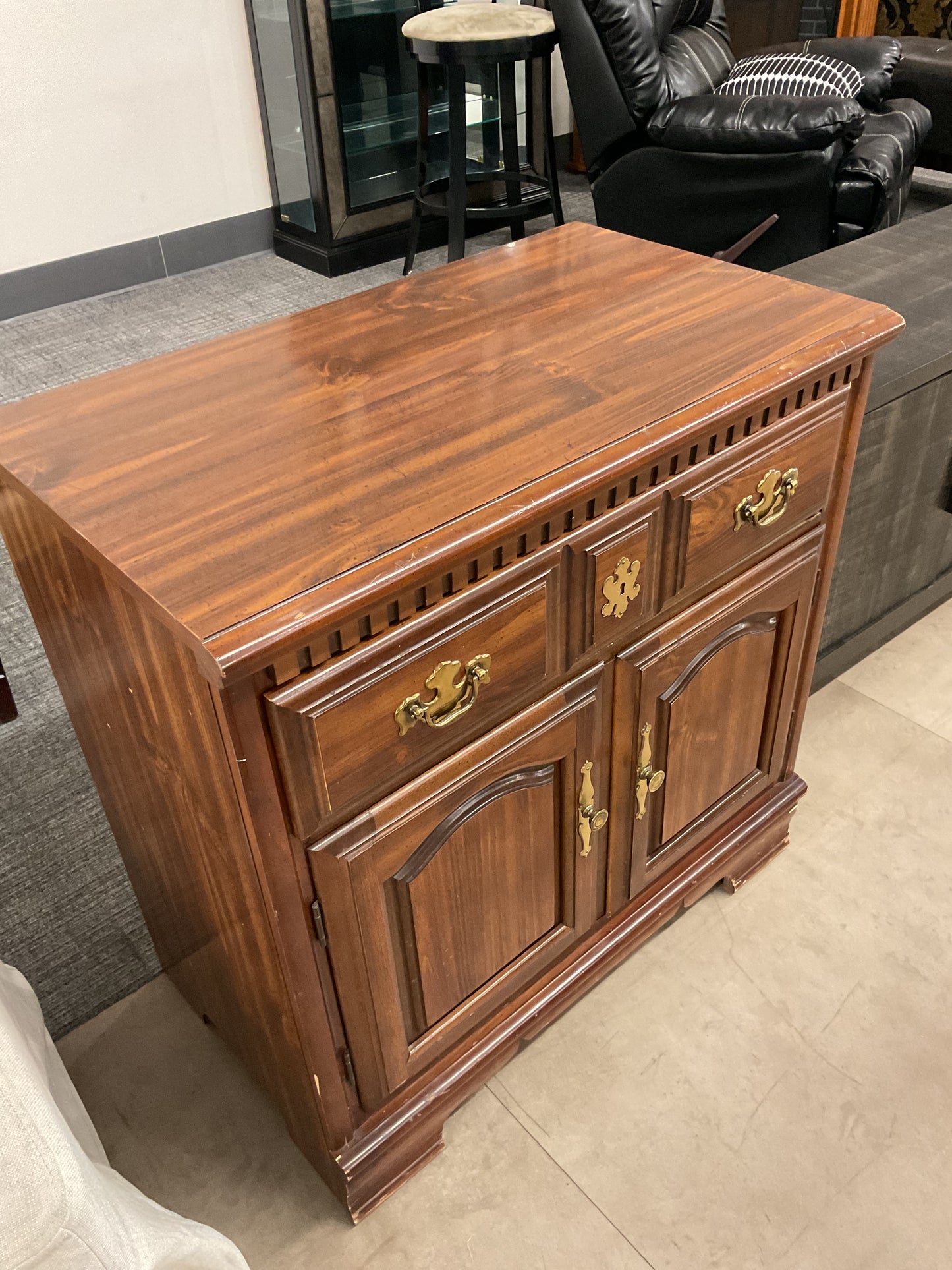 Golden Handle Wood Chest