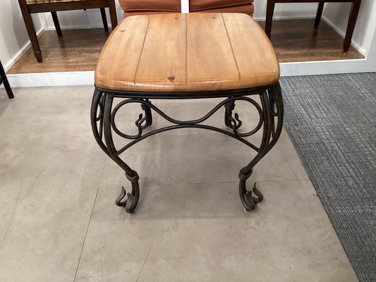 Oak and Iron Accent Table