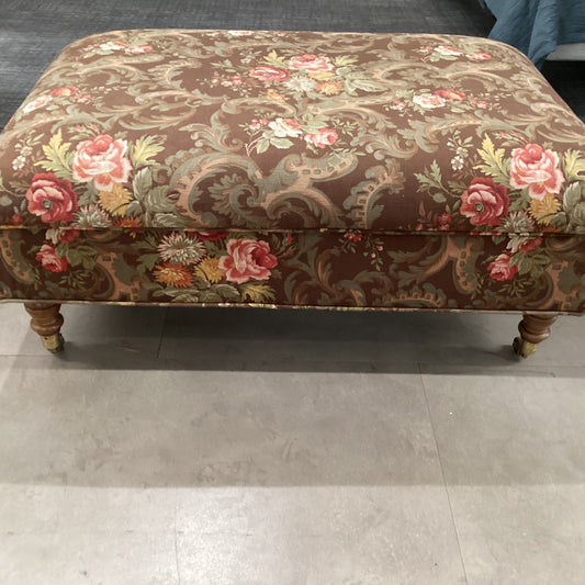 Floral Storage Ottoman