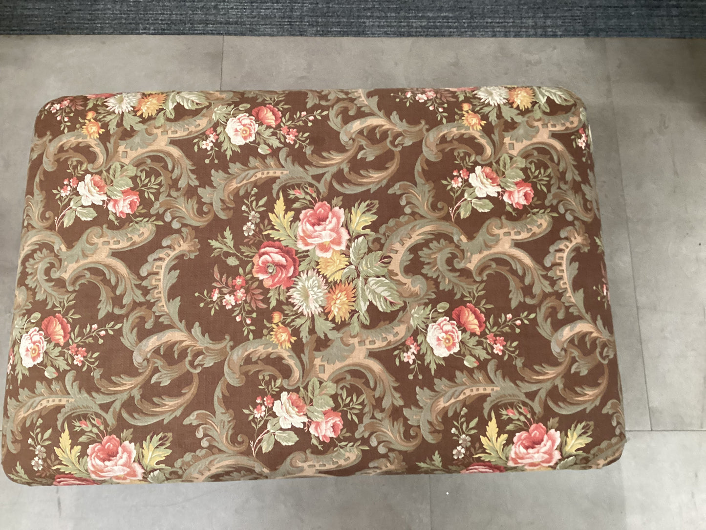 Floral Storage Ottoman