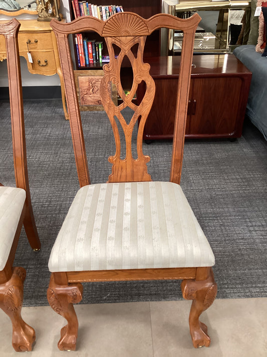 Chippendale Style Chair Pair