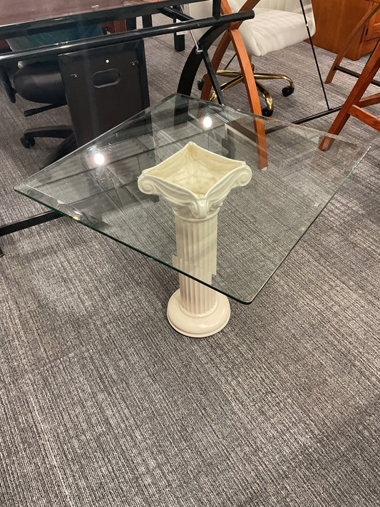 Pillar Glass Side Table