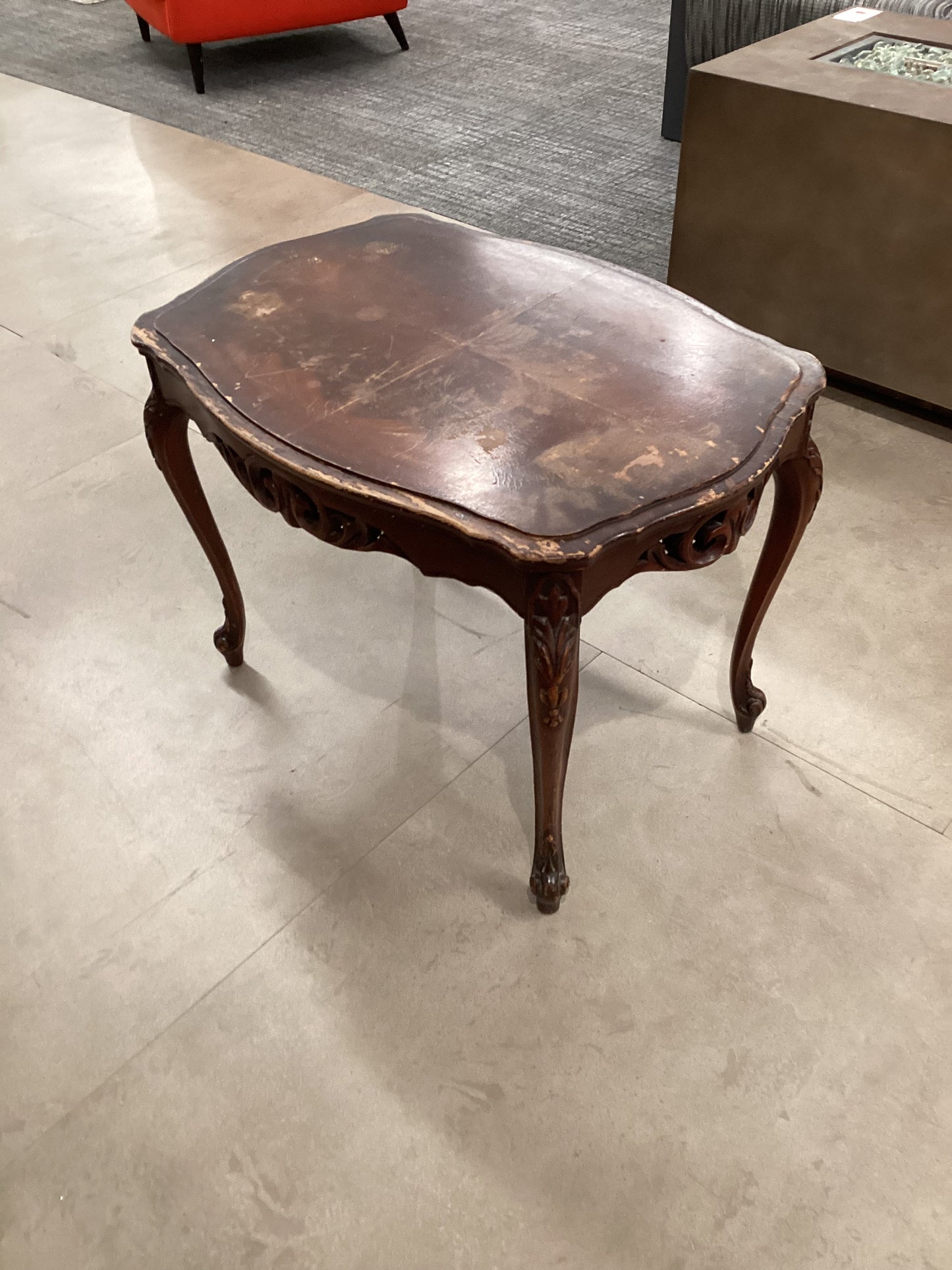 Distressed end table