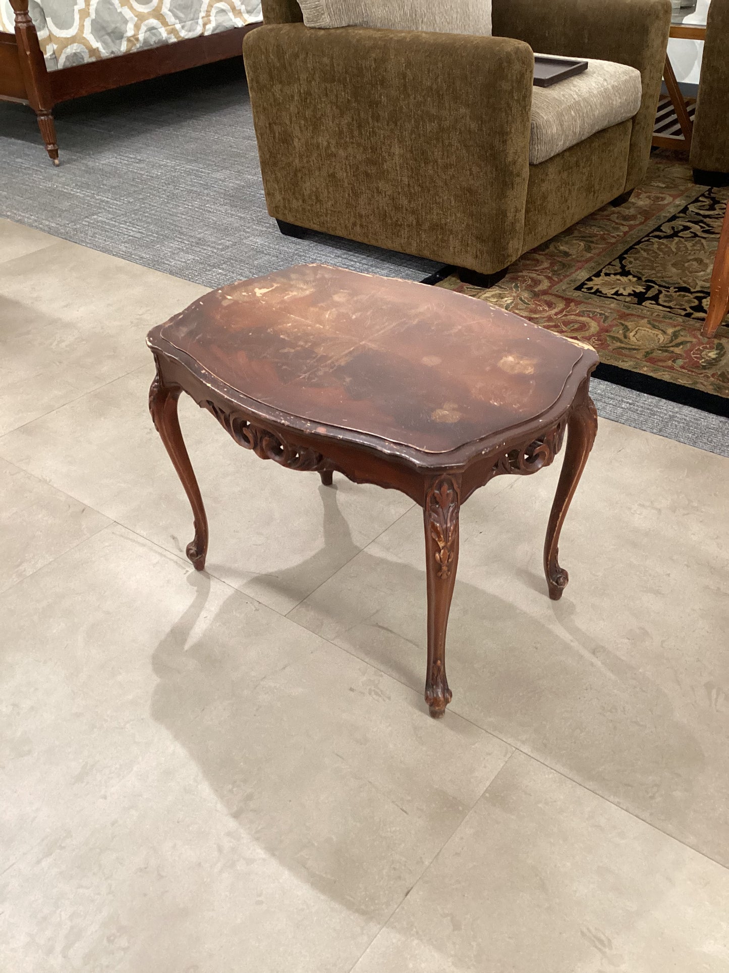 Distressed end table