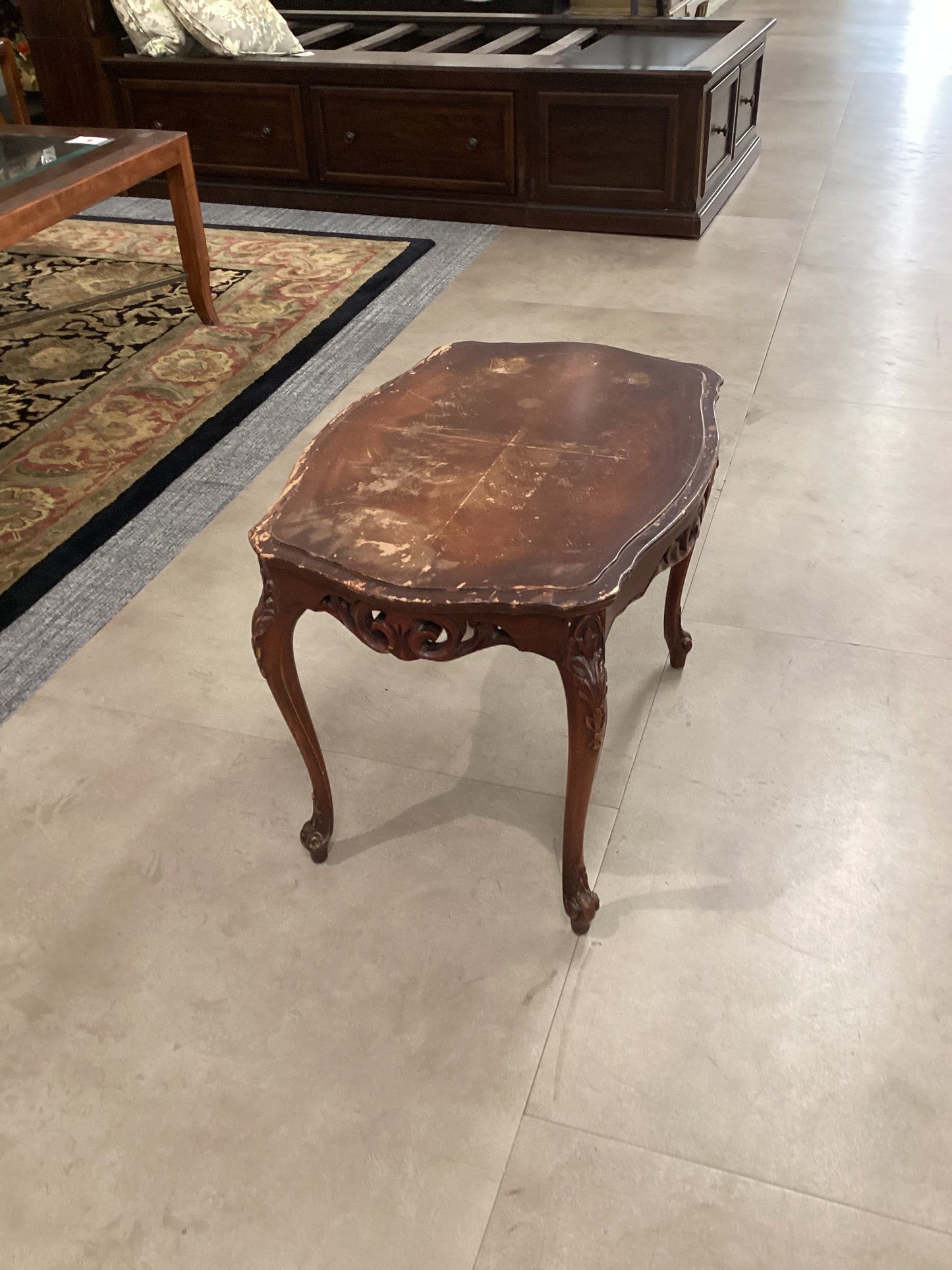 Distressed end table