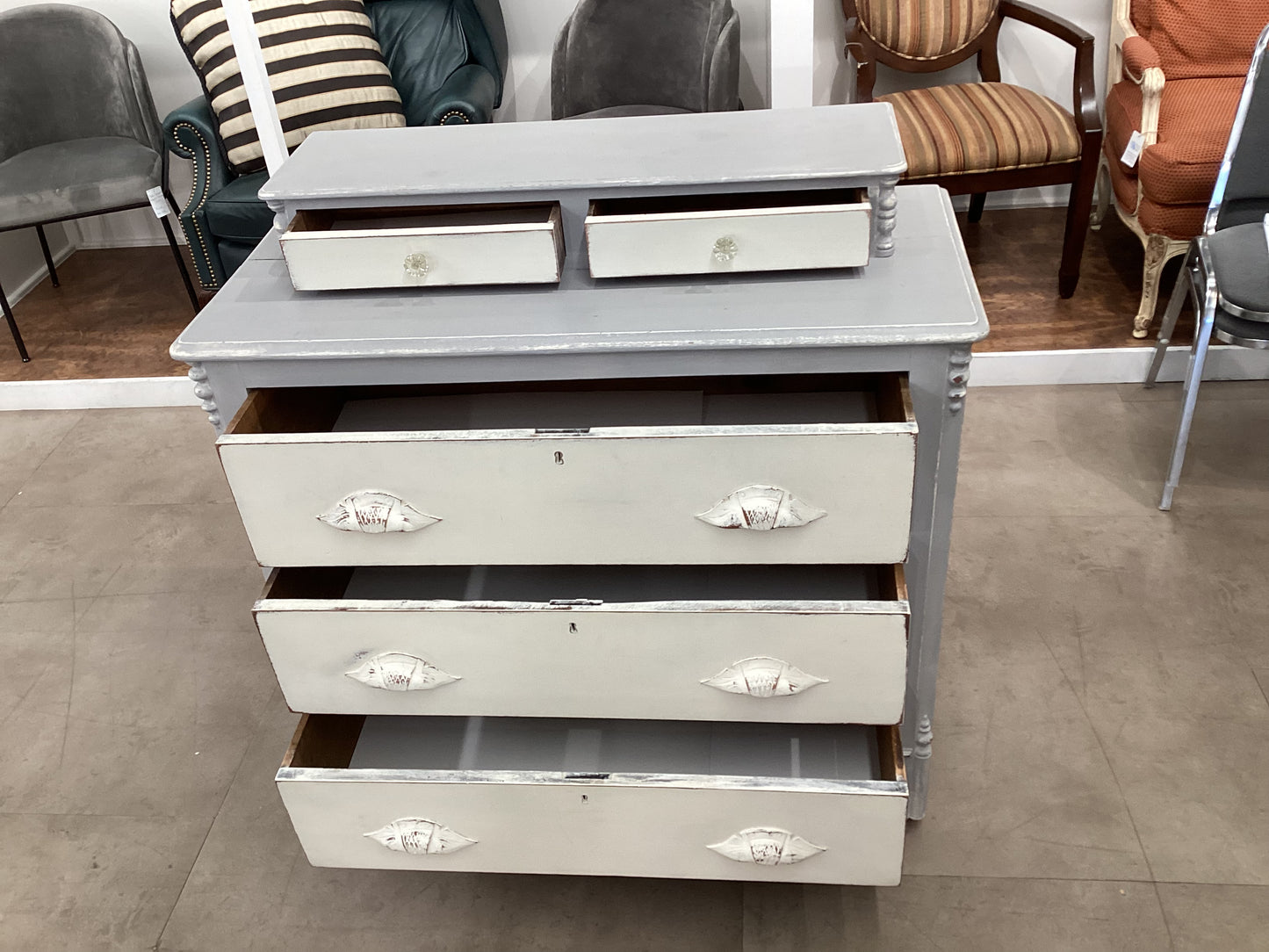 Antique Restored 5 Drawer Dresser