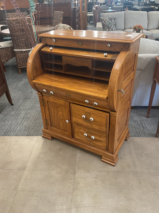 Blonde Roll Top Desk
