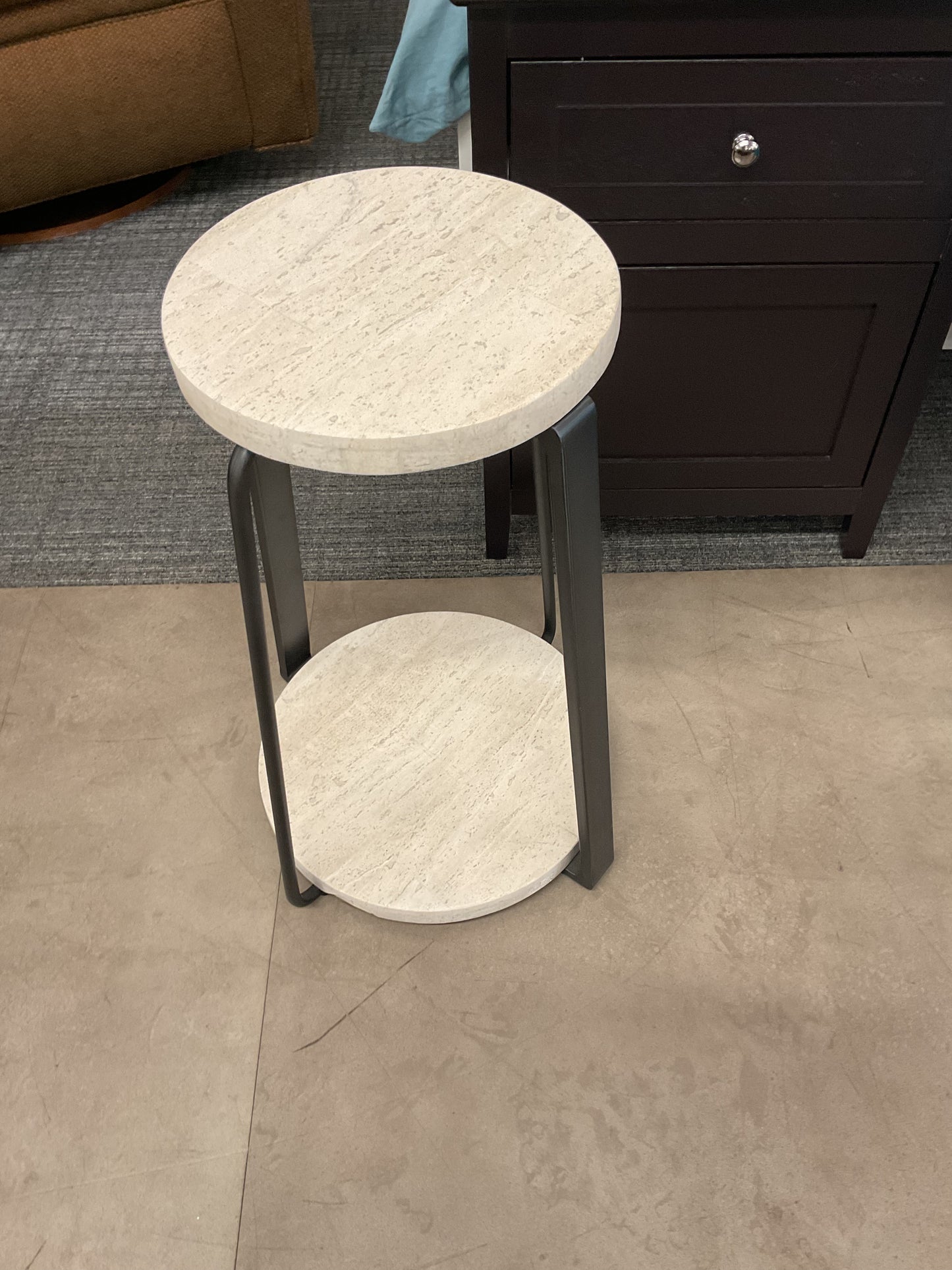 Stone Pillar Side Table