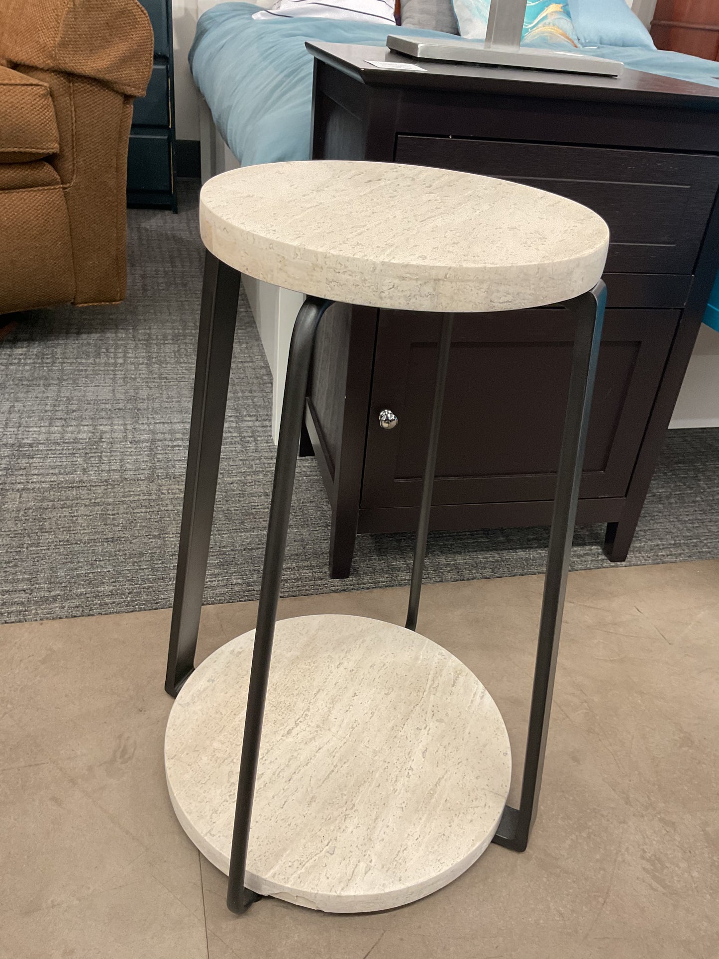 Stone Pillar Side Table