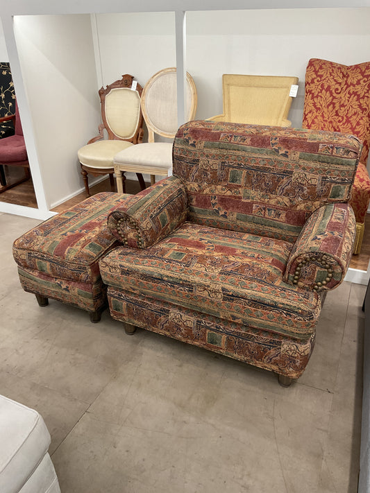 Inca Chair & Ottoman