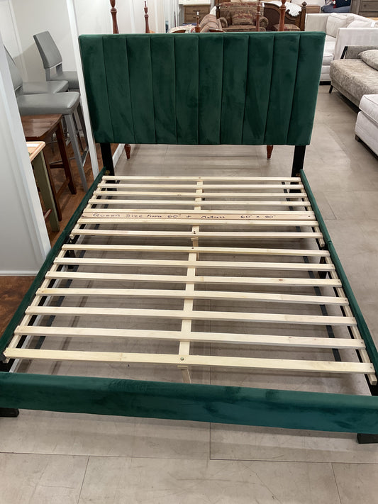 Green Queen Bed Frame (B258)