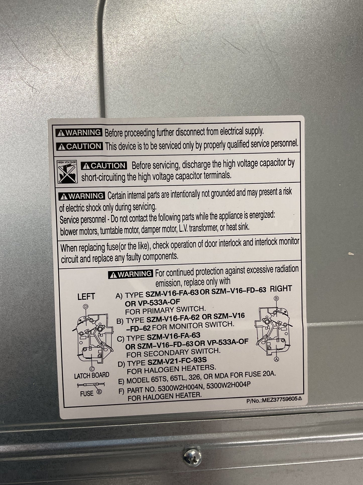 Advantium Built-In Wall Oven 240V