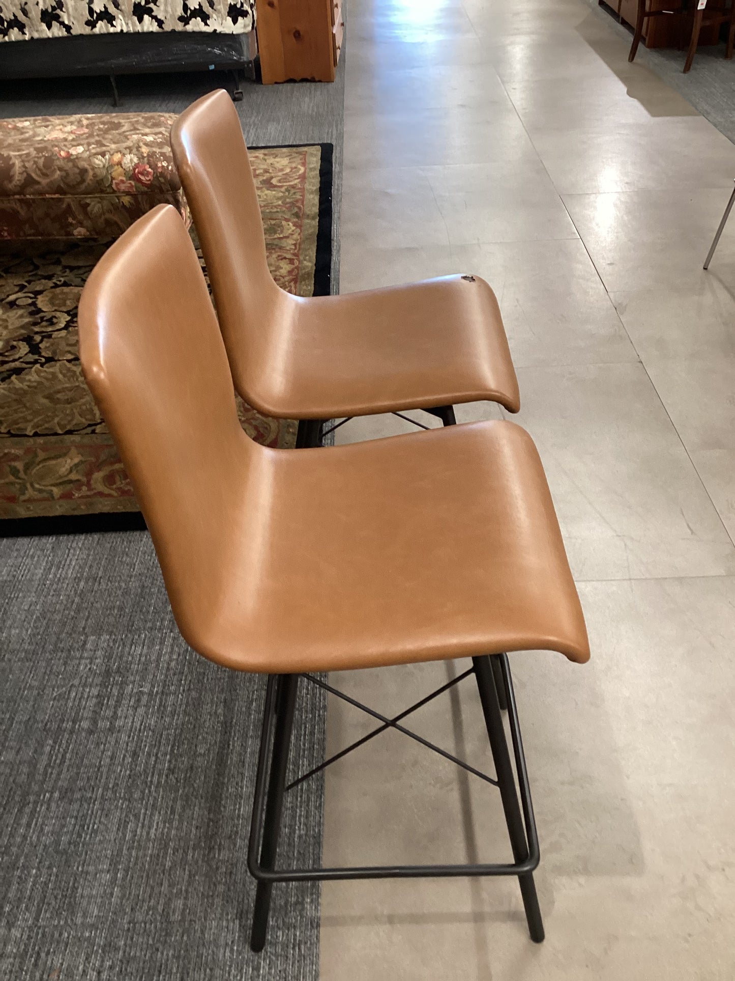 Four Hands Butterscotch Bar Stool Pair