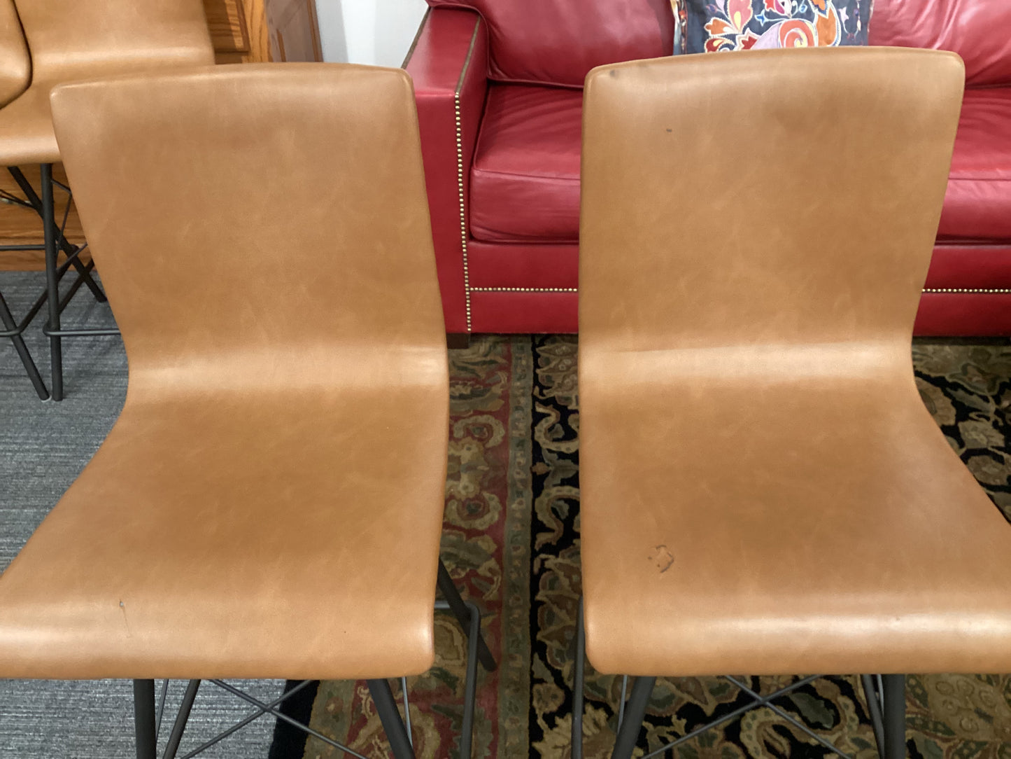 Four Hands Butterscotch Bar Stool Pair